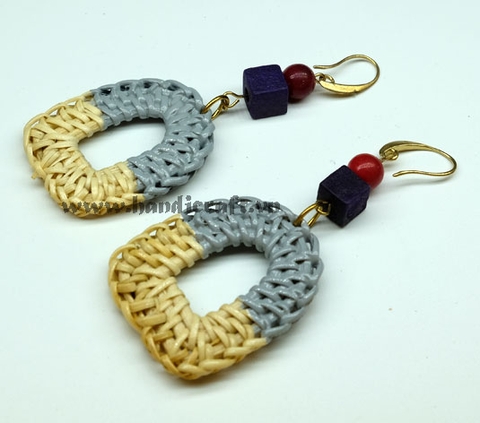 Natural Rattan Earrings