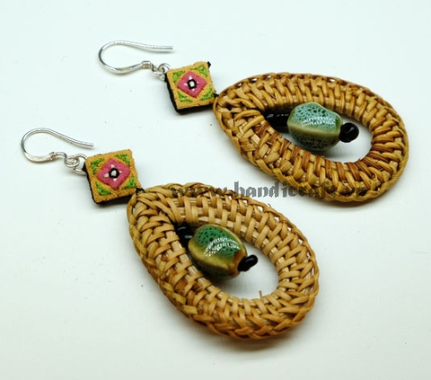 Natural Rattan Earrings