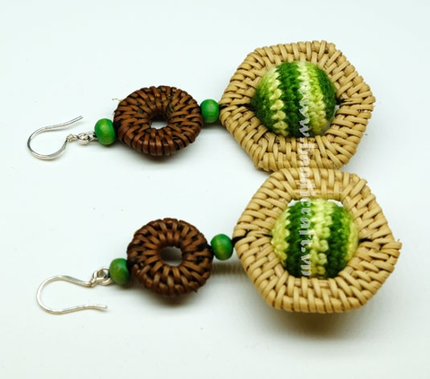 Natural Rattan Earrings