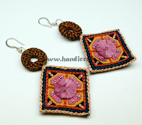 Natural Rattan Earrings