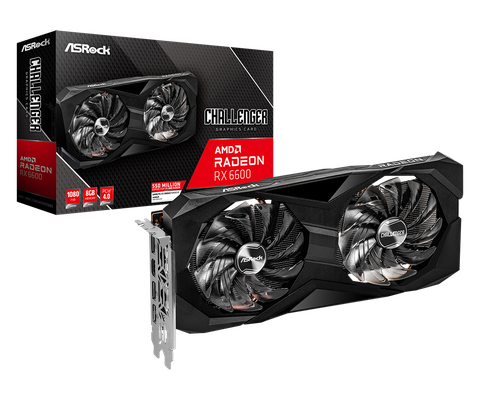 VGA ASRock Radeon RX 6600 8GB GDDR6 Challenger D (RX 6600 CLD 8GB)