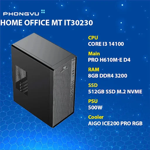PC Progear Home Office MT IT30230 (Intel Core i3-14100/ 1 x 8GB/ 512GB SSD/ Free DOS)
