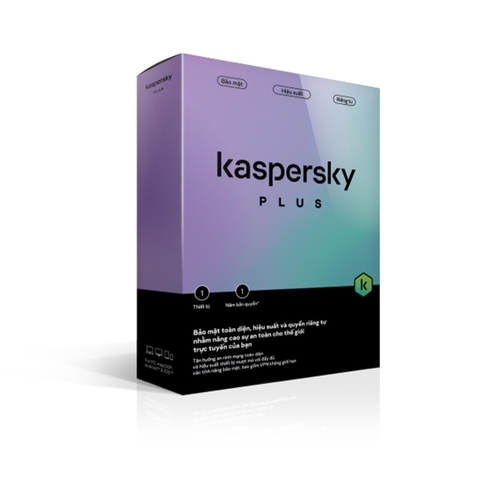 Phần mềm diệt virus Kaspersky Plus -1U (1 thiết bị/ năm)