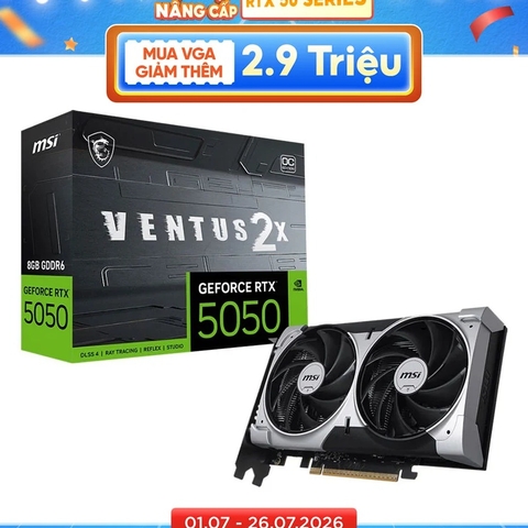 Card màn hình MSI RTX 5050 8G VENTUS 2X OC (8GB GDDR6)