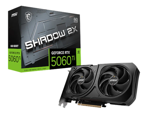 Card màn hình Msi GeForce RTX 5060 Ti 8G SHADOW 2X OC PLUS 8GB GDDR7 (G506T-8S2CP)