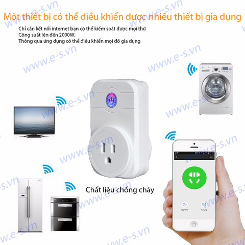 Điều khiển hệ thống điện gia đình với ổ cắm điều khiển kết nối wifi,3g