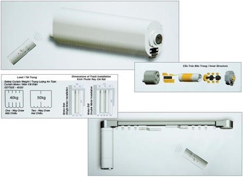 Rèm tự động với điều khiển từ xa