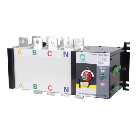 Công tắc chuyển mạch tự động 3 pha XLQ5-630/4P 100A.160A.250A.400A.630A AC400V, công tắc chuyển mạch tự động, công tắc chuyển mạch tự động ATS