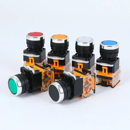 Nút Nhấn Nhả Có Đèn Phi 22 CML LA39-11D Xanh Đỏ  OEM