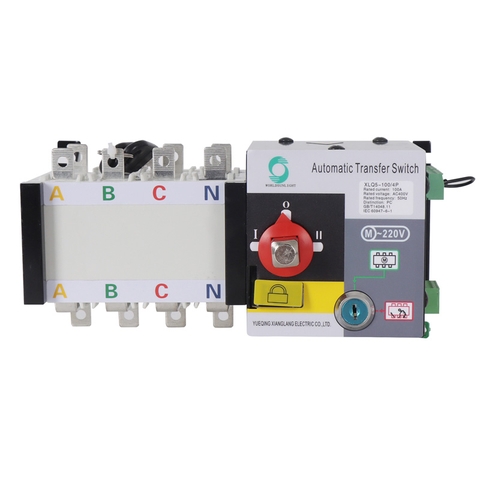 Công tắc chuyển mạch tự động 3 pha XLQ5-630/4P 100A.160A.250A.400A.630A AC400V, công tắc chuyển mạch tự động, công tắc chuyển mạch tự động ATS