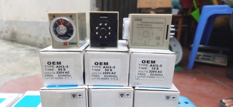 Rơ le Thời Gian OEM AH3-3 10S, 30S, 60S-220V