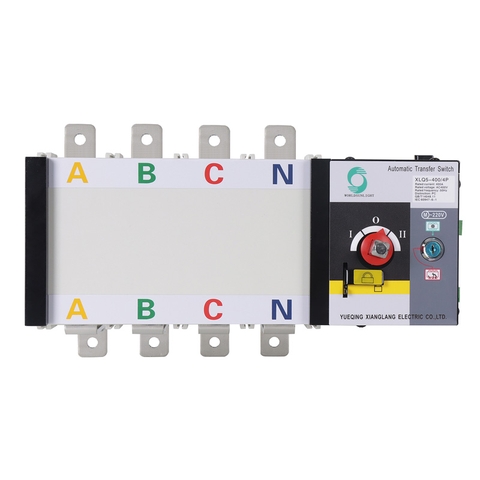 Công tắc chuyển mạch tự động 3 pha XLQ5-630/4P 100A.160A.250A.400A.630A AC400V, công tắc chuyển mạch tự động, công tắc chuyển mạch tự động ATS