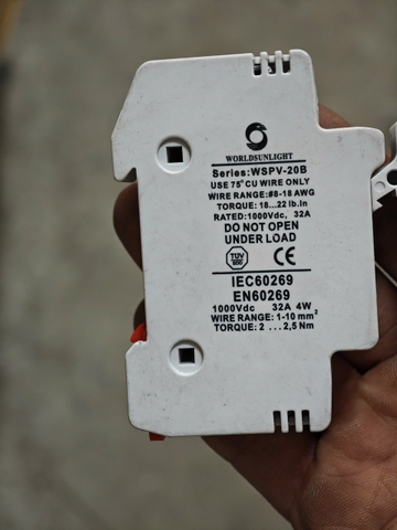 BỘ CẦU CHÌ SUNIGHT DC 15A . 25A. 32A 1000VDC ( DC FUSE )