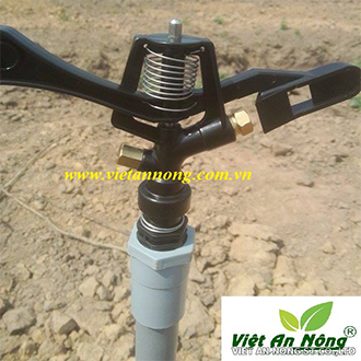 Béc tưới DKSC22 cánh đập 2 tia RN27 đầu phun bằng đồng