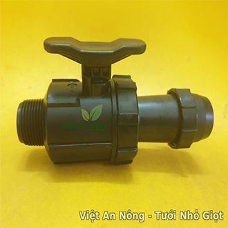 Van ren ngoài gắn dây tưới phun mưa 42mm