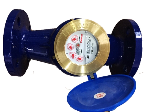 Đồng hồ nước sạch DN50 Phi 60 Komax kết hợp ren và Mặt bích