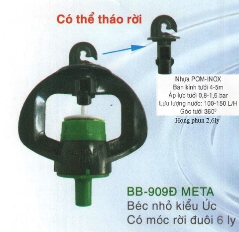 Béc tưới nhỏ 909 Đ 5ly Meta
