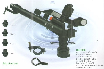 Béc tưới chỉnh góc BB9160 2 tia RT48