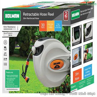 Cuộn ống tưới vườn tự thu dây 10m Holman - Úc