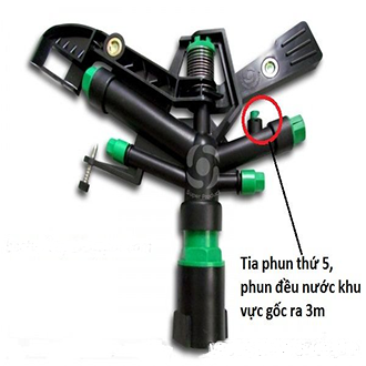 Béc tưới VAN5-34 cánh đập VAN5-34 5 tia RN34