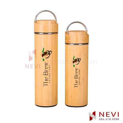 Bình Giữ Nhiệt Vỏ Tre Có Quai Xách