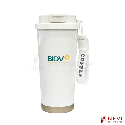 Cốc Giữ Nhiệt Inox 316 Màu Trắng
