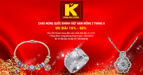 MỪNG QUỐC KHÁNH 2/9 - VÀNG KIM CƯƠNG - ƯU ĐÃI LỚN