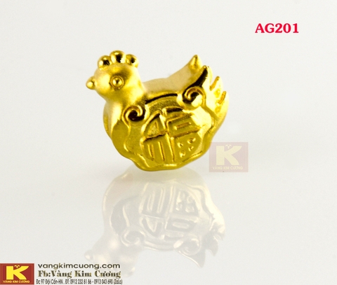 Charm Gà vàng 24k mã AG201