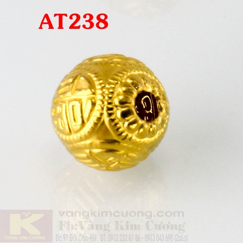 Charm hạt may mắn 24k mã AT238