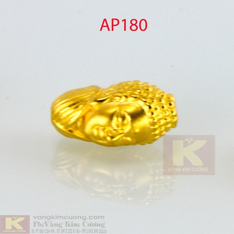 Charm mặt Phật vàng 24k mã AP180