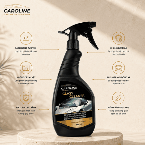 Chai Lau Kính Ô Tô Chuyên Dụng CAROLINE Hybrid 500ml