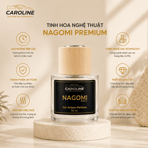 Nước Hoa Xe Hơi Caroline Nagomi 50ml/100ml - Tinh Dầu Ô Tô Cao Cấp Khử Mùi, Lưu Hương Lâu