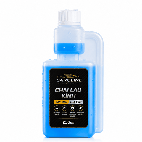 Nước Rửa Kính Xe Hơi Đậm Đặc CAROLINE 250ml (Tỷ Lệ 1:100) - Lau Kính Chống Bám Bụi Nước
