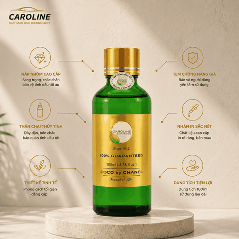 Tinh Dầu Xe Hơi CAROLINE 10ml/50ml - Thiên Nhiên, Chuyên Dùng Máy Xông, Phun Sương