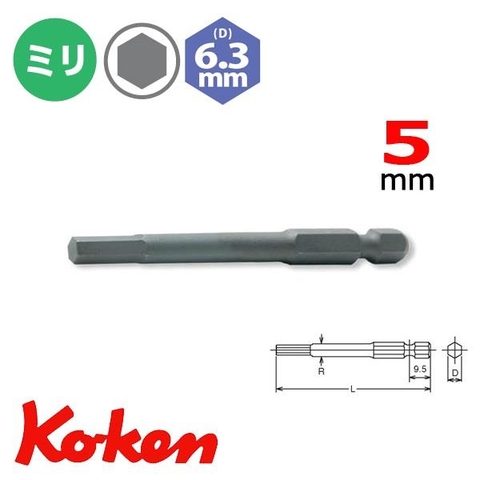 Đầu bits lục giác Koken 121H
