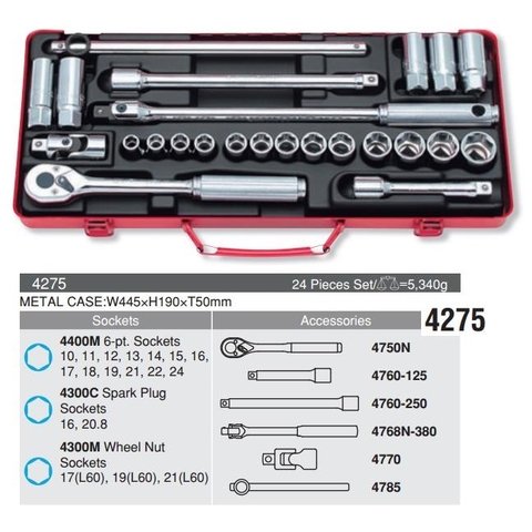 Bộ tuýp Koken 1/2 inch 4275