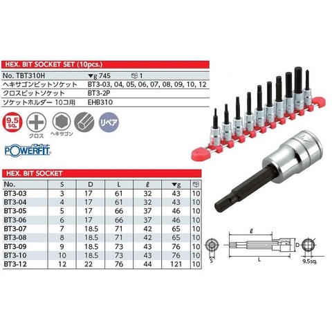 Lục giác chìm KTC TBT310H