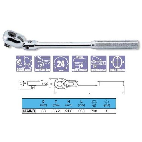 Tay vặn gật gù 1/2 4774NB