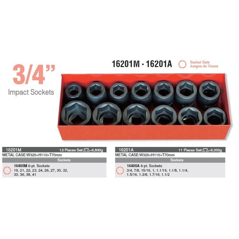 Bộ đầu khẩu 3/4 inch 16201M