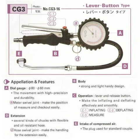 Đồng hồ bơm lốp Condor CG3-10