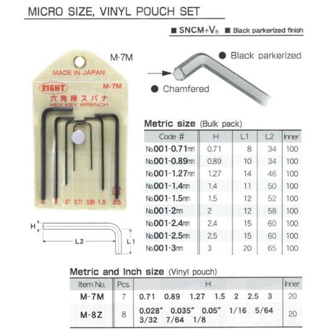 Bộ lục giác chìm EIGHT M-8Z