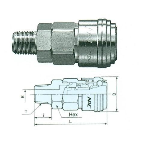Đầu nối nhanh NAC 22SM