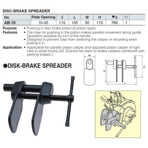 Bộ vam piston phanh ABX10