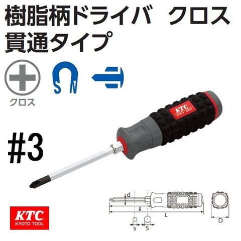 Tô vít 4 cạnh KTC cán cao su D1P2