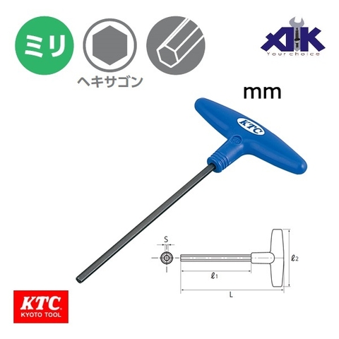 Lục giác chìm chữ T cán nhựa KTC HT10