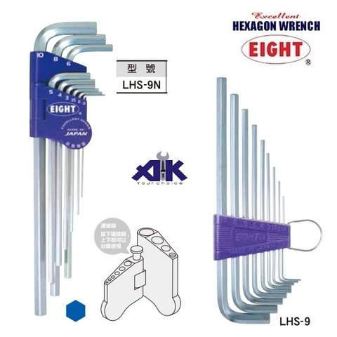 Bộ lục giác chìm EIGHT LHS-9N