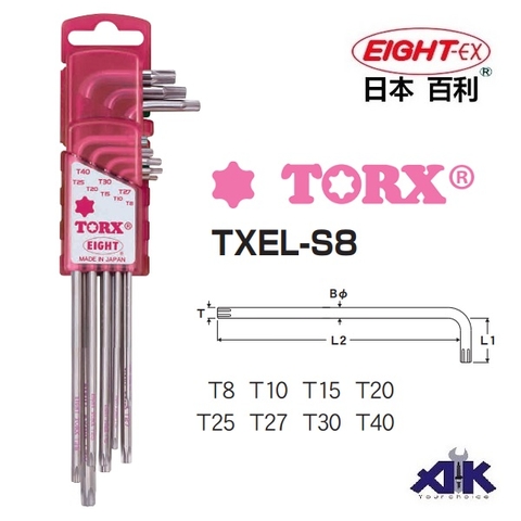 Bộ lục giác bông chữ L EIGHT TXEL-S8