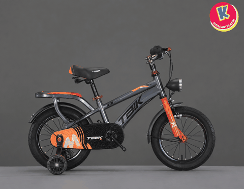 Xe đạp trẻ em TAIK TK46 màu Cam Xám với lốp bản to