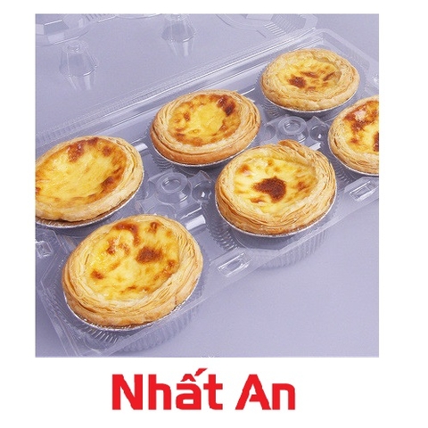 Hộp nhựa đựng bánh tart 6 ngăn