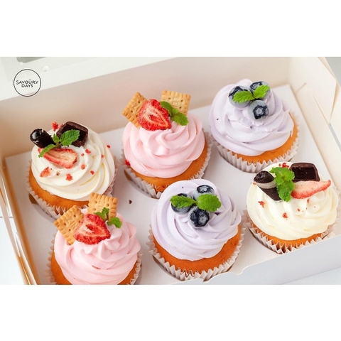 Hộp cupcake giấy 6 bánh